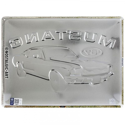 Blechschild Ford Mustang rot 3